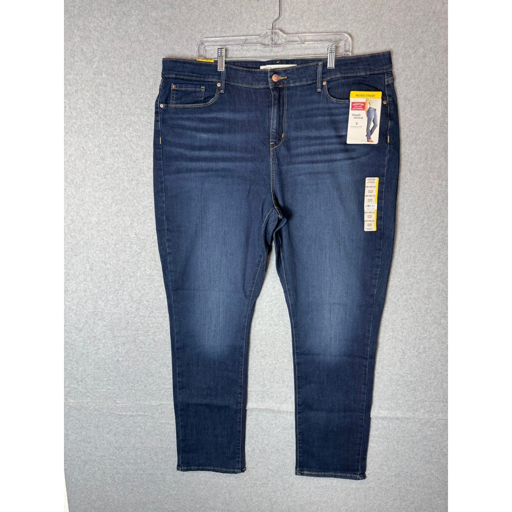 Signature By Levi Strauss Jeans Women's 20M Denim Mid Rise Straight Jeans NWT